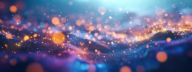 Poster - Stunning backdrop featuring beads particles and simulation in a 3D illustration and rendering