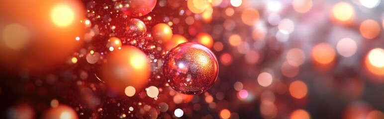 Aufkleber - Stunning background featuring beads particles and simulation crafted through 3D illustration and rendering