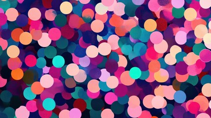 Wall Mural - Colorful, round confetti. as abstract background, wallpaper, banner, texture design with pattern - vector.