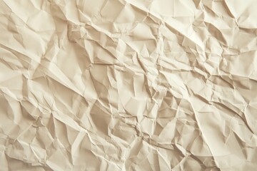 Leinwandbilder - Crumpled paper texture background with folded edges. Close-up view of white paper with textured surface. Suitable for design, art, and creative projects. Can be used as a unique background or overlay.