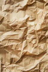 Poster - Crumpled paper texture background with brown color, blurred edges and folded surface. Perfect for design, art, or creative projects. Use as a unique background for posters, flyers, or presentations.