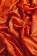 Aufkleber - Close-up of vibrant red fabric with smooth texture. Folded to create depth and dimension. Rich intense color with slight sheen. No text or objects visible. Focus on fabric texture and pattern.