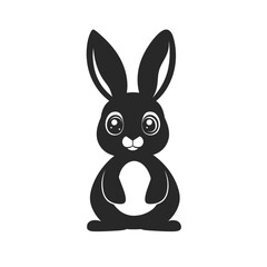 Poster - Black rabbit vector