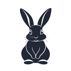 Poster - Black rabbit vector