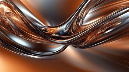 A swirling, abstract design in brown glass. This modern, futuristic look uses smooth lines and curves to create a sense of movement and luxury.