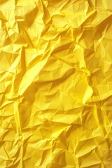 Poster - Yellow crumpled paper texture background with orange and brown accents. Unique perspective on folded surface. Perfect for design, art, or creative projects. Use as poster, flyer, or brochure template.