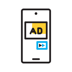 Sticker - Vector  multicolor icon for Advertisement