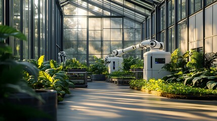 Poster - Automated Greenhouse with Robotic Tending to Lush Indoor Plants
