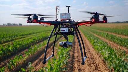 Poster - Drone Capturing Crop and Soil Data Over Vast Agricultural Field