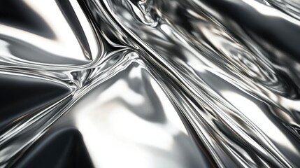 Glossy metallic surface reflecting light