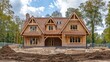 © Lubos Chlubny - Newly built modern timber framed house under construction
