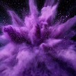 © V - A minimal purple powder explosion background that creates a captivating and unique visual impact. The purple powder spreads out in a beautiful pattern, showing a sense of movement and energy. The mini