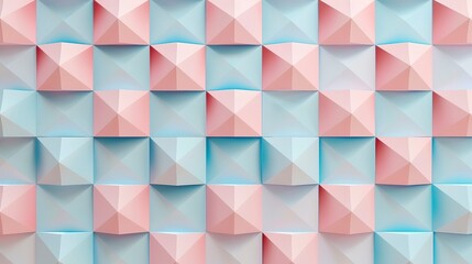 Wall Mural - Pink and blue geometric pattern