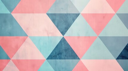 Wall Mural - Pink and blue geometric pattern