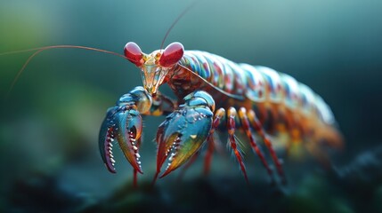 Wall Mural - A Colorful Mantis Shrimp