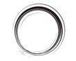 © Bussakon - Bold Circular Line Frame with Double Border on White Background