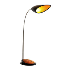 Canvas Print - Black and orange contemporary floor lamp, cut out