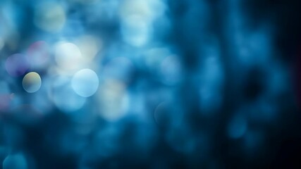 Poster - Blurred blue bokeh light background