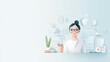 © ngstock - A vibrant office setting with a professional headshot of a team member The background includes scenes of workplace diversity initiatives and ecommerce strategy meetings