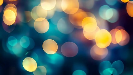 Poster - Abstract bokeh lights background with vibrant colors, festive and celebratory concept