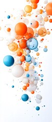 Poster - Abstract Colorful Spheres on White Background.