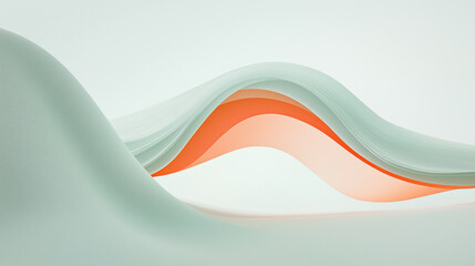 Poster - Vibrant layered paper abstract landscape featuring bold colors and intricate paper-like textures.suitable for wallpaper, poster, banner, etc.
