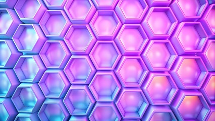 Fototapete - Hexagons pattern. Geometric abstract background with simple hexagonal elements. Medical, technology or science design. Minimalist vector texture with polygonal pattern