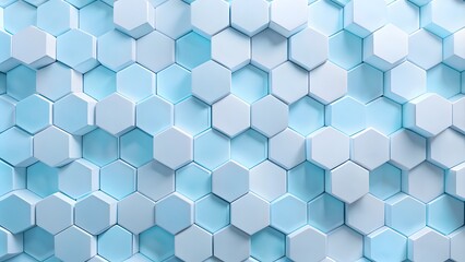 Fototapete - Hexagons pattern. Geometric abstract background with simple hexagonal elements. Medical, technology or science design. Minimalist vector texture with polygonal pattern