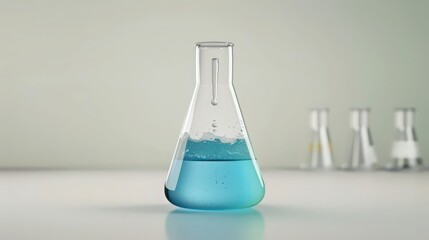 Poster - Artistic representation of an acid-base titration, showing the gradual addition of an acid or base to a solution