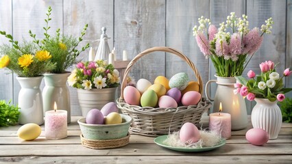 pastel colored Easter decoration concepts for Scandinavian home styles