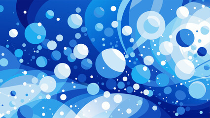 Abstract White and Blue Bokeh Background