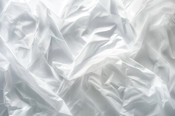 Poster - Crumpled paper in motion. Folded texture creates dynamic effect on clean white background. Unique perspective adds depth to image. Perfect for creative projects and design inspiration.