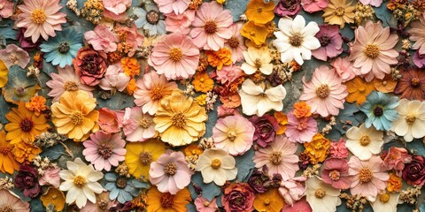 Wall Mural - a colorful bouquet of flowers is arranged in a pattern