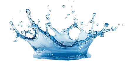 Abstract Water Splash with Colorful Pixelated Background