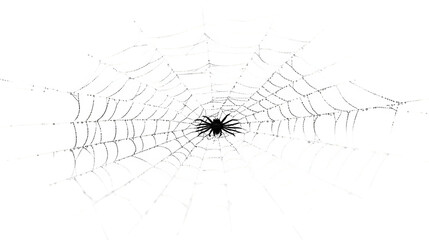 Abstract Spider Web with Blue and White Background