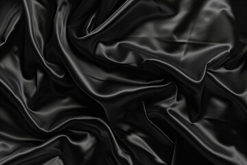 Aufkleber - Black fabric with grid-like pattern in shades of green and black. Synthetic material possibly polyester with slight wrinkle texture. Small holes create sense of depth, focus on intricate pattern.