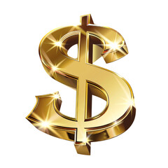 Detailed 3D dollar symbol with a bold, futuristic look, representing economic strength and financial impact.