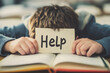 © Alexandra - Young student is feeling overwhelmed and alone as he struggles to keep up with his school work