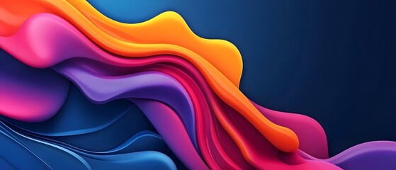Wall Mural - abstract colorful liquid wave background