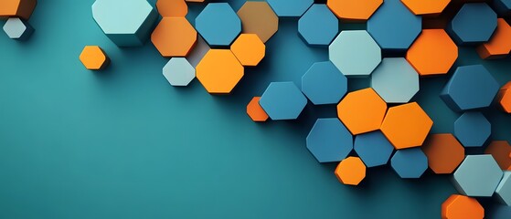 Wall Mural - abstract geometric hexagon pattern background