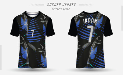 Poster - Sports Jersey Soccer Football BasketBall Blue Black