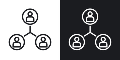 stakeholders icon in black and white stroke