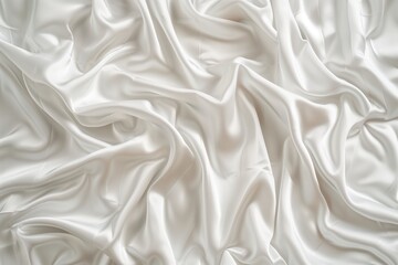 Aufkleber - Close-up view of white fabric with subtle texture, slight wrinkles. Fabric appears smooth with grid-like pattern in shades of green, black. Blurred background draws focus to fabric intricate design.