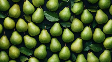 Seamless background of fresh green pear