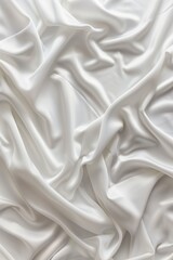 Aufkleber - Close-up view of white fabric with slightly curled texture. Fabric possibly a sheet or curtain. Light gray background provides subtle contrast. No texts or objects visible.