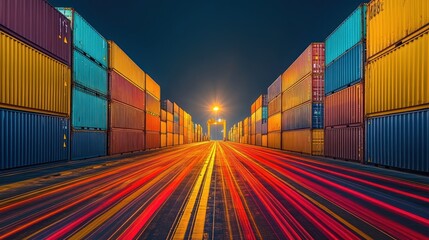 Shipping Containers and Night Lights