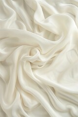 Aufkleber - Close-up view of white fabric with subtle texture, folded to reveal intricate design. Fabric has smooth surface, completely covering frame with gray background creating visually striking composition.