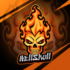 Wall Mural - Hellskull esport mascot logo design