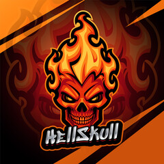 Canvas Print - Hellskull esport mascot logo design