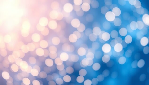 Abstract blue and gold glitter bokeh background
